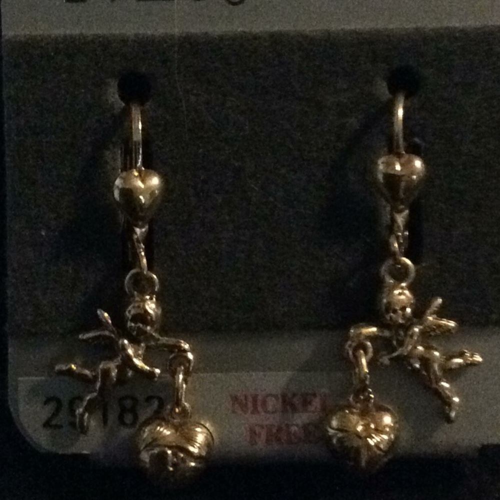 Cherub dangle earrings